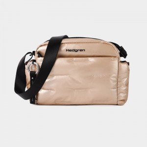 Beige Women's Hedgren Cozy Shoulder Bags | OSK648LI