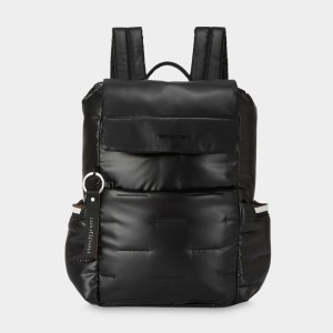 Black Women's Hedgren Billowy Backpacks | XZK7357FI