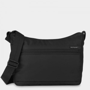 Black Women's Hedgren Harper's Rfid Shoulder Bags | LBF6392VP