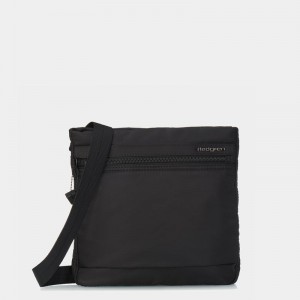 Black Women's Hedgren Leonce Shoulder Bags | DHI49IQ