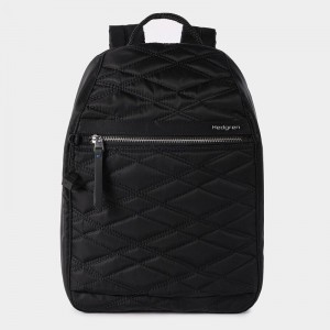 Black Women's Hedgren Vogue Large Rfid Backpacks | TDU7869MX