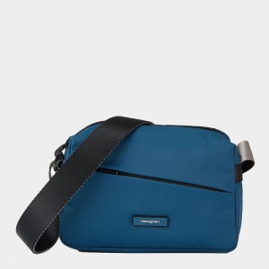 Blue Women's Hedgren Neutron Small Crossbody Bags | TZE7643JA