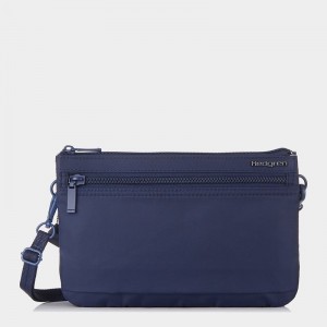 Dark Blue Women's Hedgren Emma Crossbody Bags | NNU5717WQ