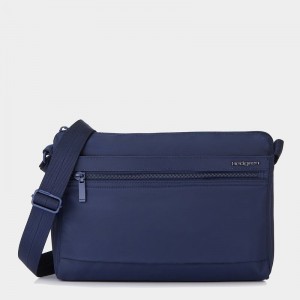 Dark Blue Women's Hedgren Eye Medium Shoulder Bags | PRY3985VL