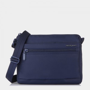 Dark Blue Women's Hedgren Eye Shoulder Bags | JVL6867JZ