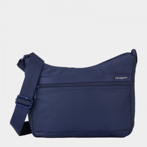 Dark Blue Women's Hedgren Harper's Rfid Shoulder Bags | PPF167ZZ