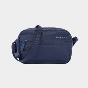 Dark Blue Women's Hedgren Maia Crossbody Bags | GCO5337EI