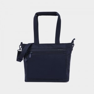 Dark Blue Women's Hedgren Zoe Tote Bags | SBB1576EM