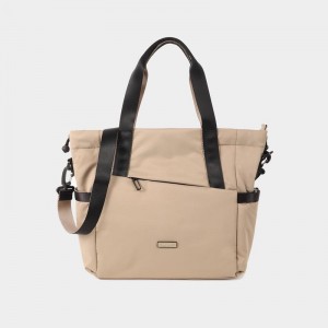 Grey Beige Women's Hedgren Galactic Tote Bags | VRJ9232XI