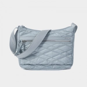 Light Blue Women's Hedgren Harpers Crossbody Bags | XFS879YN