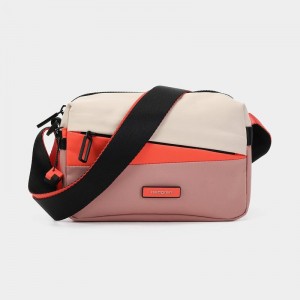 Pink Orange Women's Hedgren Neutron Small Crossbody Bags | YIQ481ZC