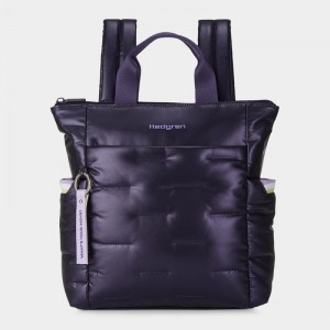 Purple Deep Blue Women's Hedgren Comfy Backpacks | CCK7133NB