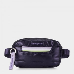 Purple Deep Blue Women's Hedgren Snug Belt Bags | NTO5297DM