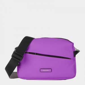 Purple Women's Hedgren Neutron Small Crossbody Bags | CSC9363SY