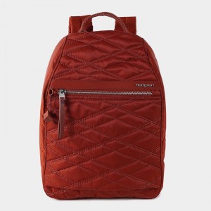 Red Brown Women's Hedgren Vogue Large Rfid Backpacks | SON5172ID