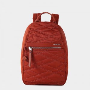 Red Brown Women's Hedgren Vogue Rfid Backpacks | KFC8567DO