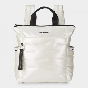 White Women's Hedgren Comfy Backpacks | ZXQ7831JG