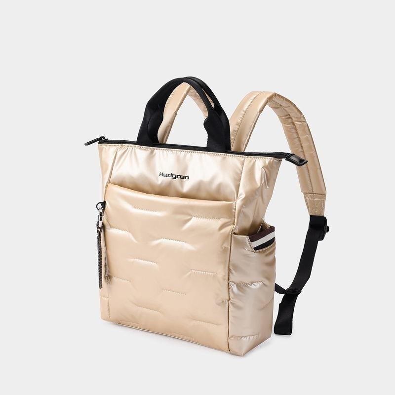 Beige Women's Hedgren Comfy Backpacks | CUQ1864IM