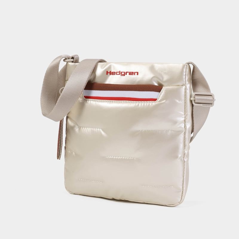 Beige Women's Hedgren Cushy Crossbody Bags | HQE9161PS