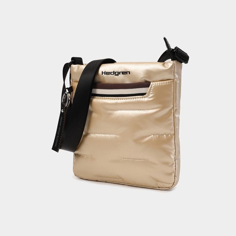 Beige Women's Hedgren Cushy Crossbody Bags | ZQA4138YN