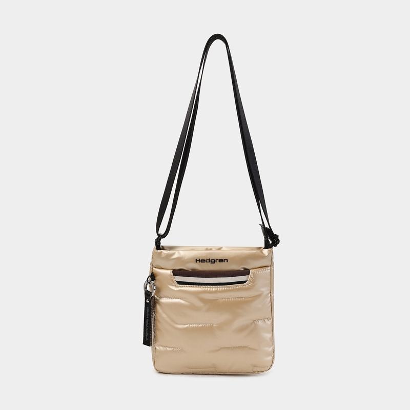 Beige Women's Hedgren Cushy Crossbody Bags | ZQA4138YN