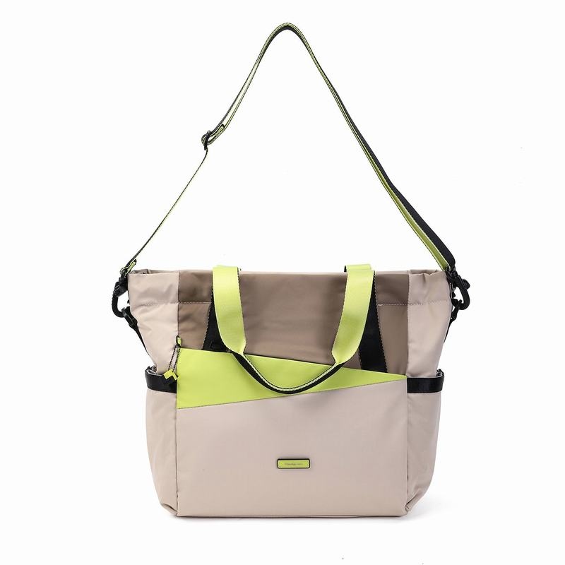 Beige Women's Hedgren Galactic Tote Bags | EZU7653RQ