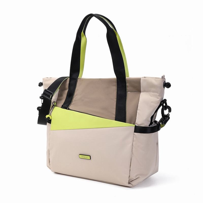 Beige Women's Hedgren Galactic Tote Bags | EZU7653RQ