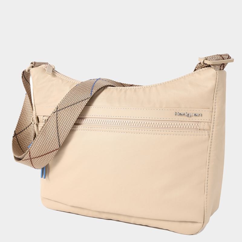 Beige Women's Hedgren Harper's Rfid Shoulder Bags | BOO2322NH