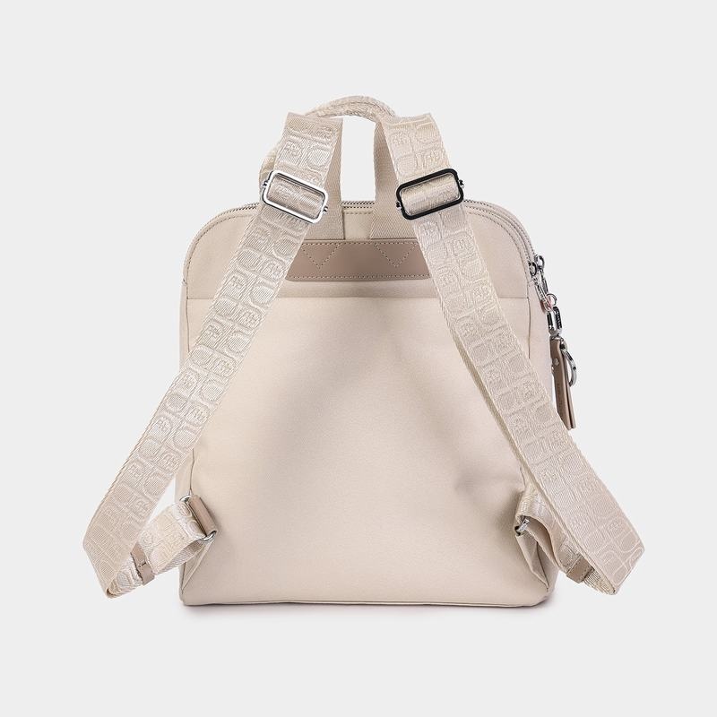 Beige Women's Hedgren Latte Backpacks | LJB833JK