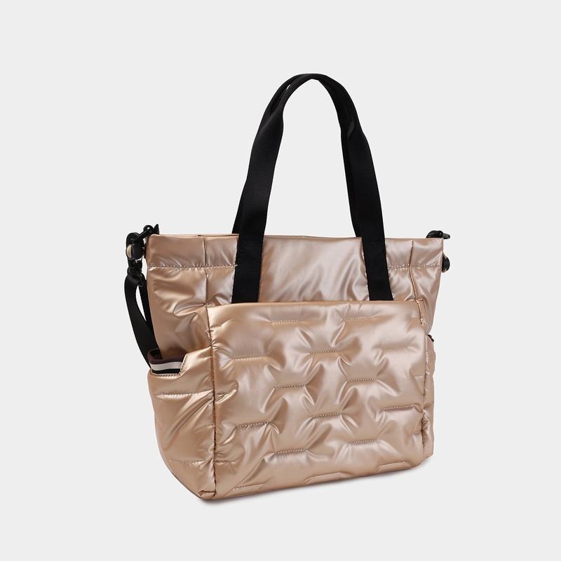 Beige Women's Hedgren Puffer Tote Bags | PIQ2193AV