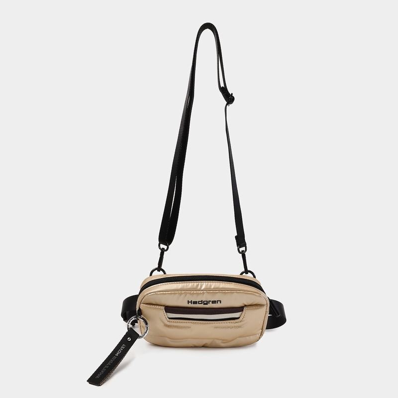 Beige Women's Hedgren Snug Belt Bags | GQR3818VQ