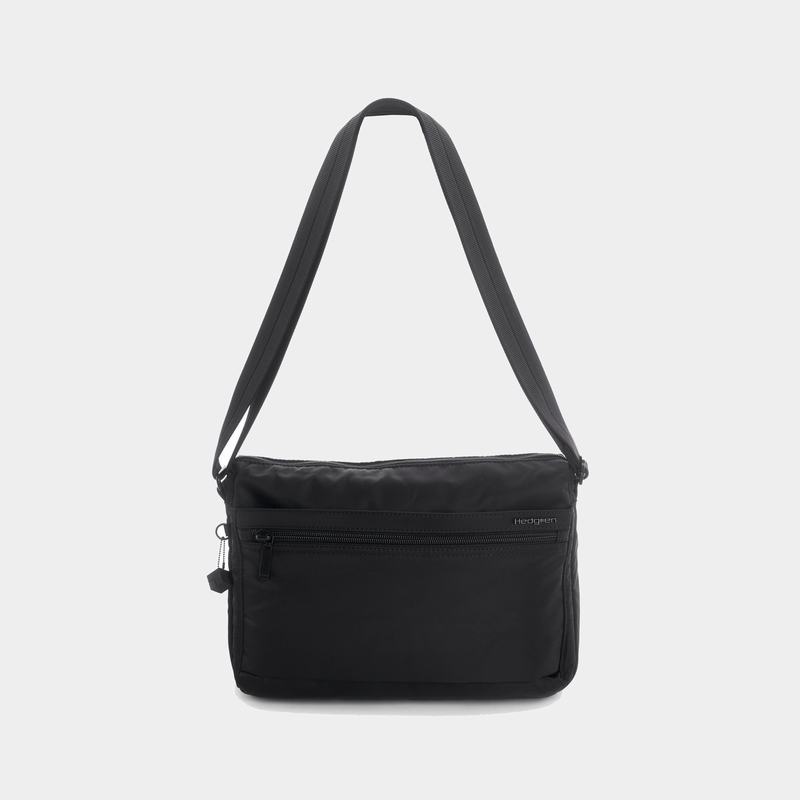 Black Women's Hedgren Eye Medium Shoulder Bags | WRU1875YR