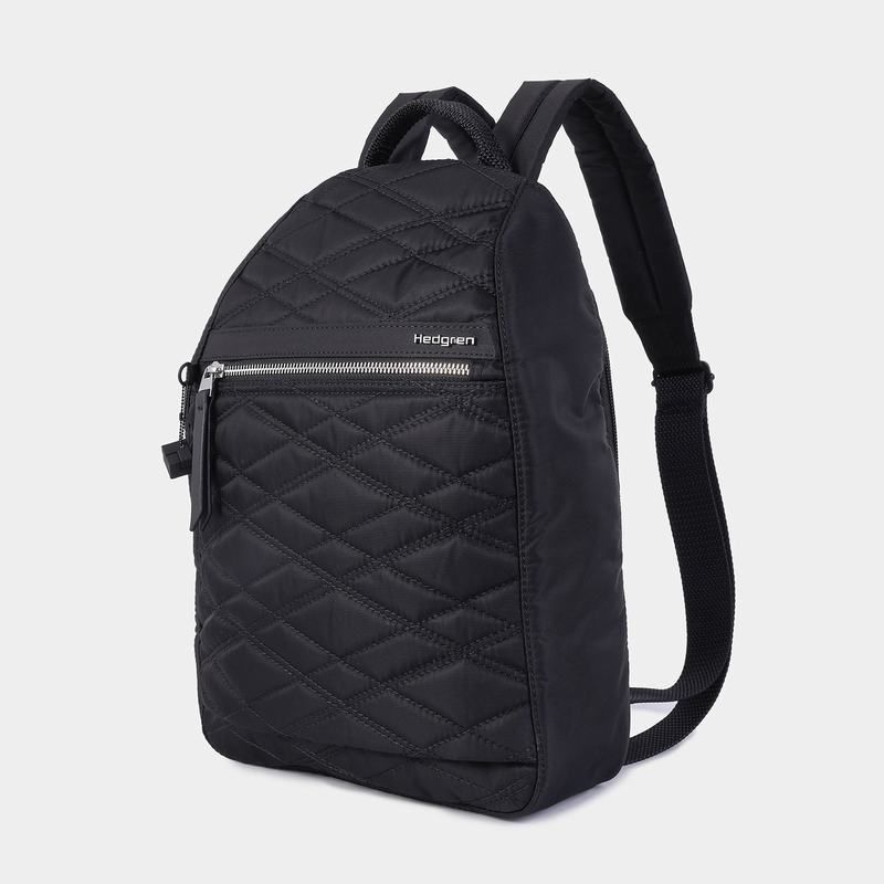 Black Women's Hedgren Vogue Large Backpacks | SEV8615LA