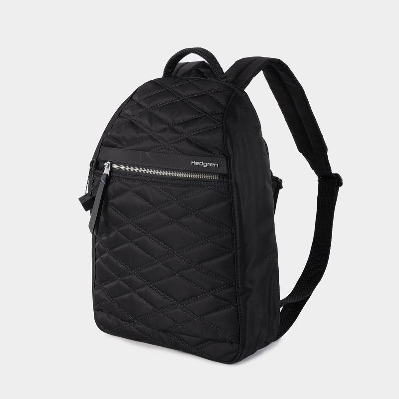 Black Women's Hedgren Vogue Large Rfid Backpacks | TDU7869MX