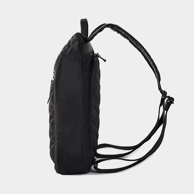 Black Women's Hedgren Vogue Large Rfid Backpacks | TDU7869MX