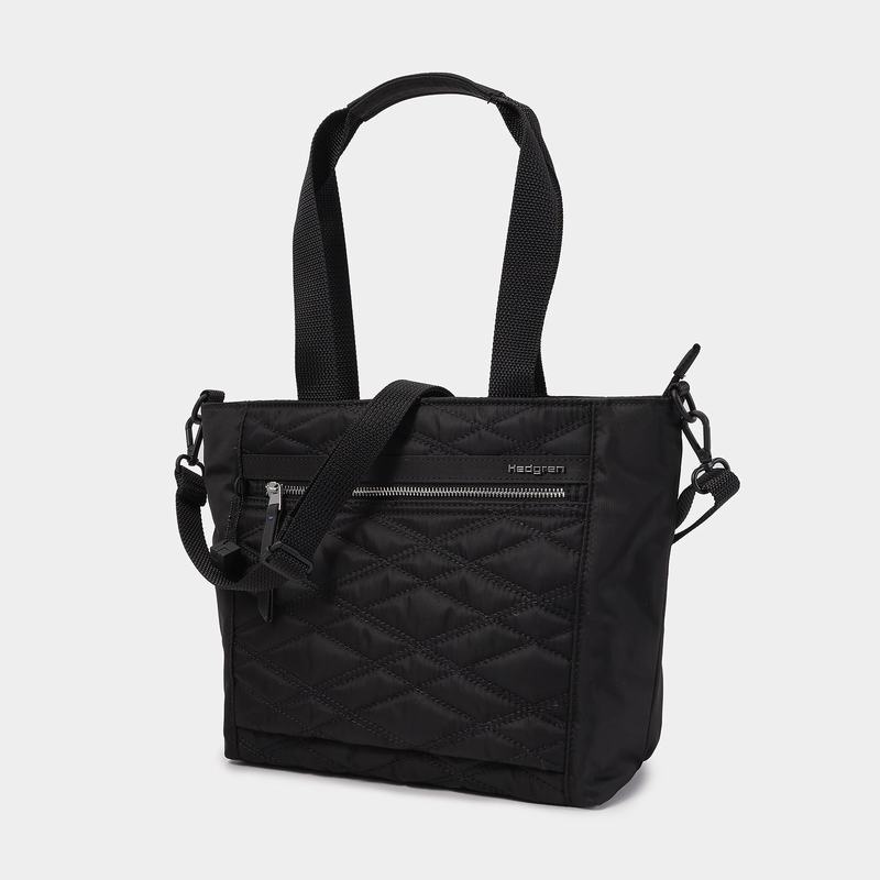 Black Women's Hedgren Zoe Medium Rfid Tote Bags | CLY7491GP