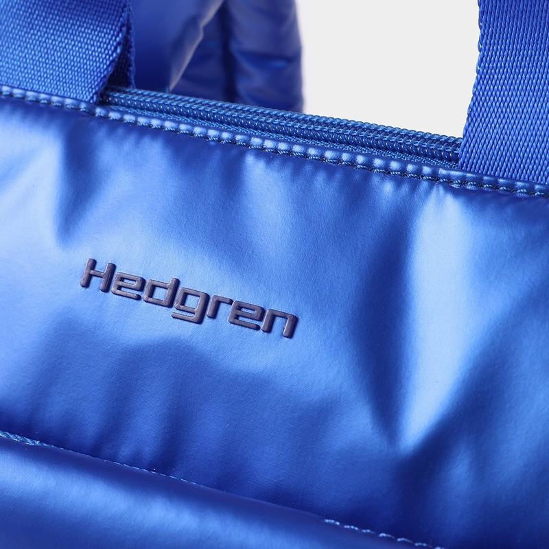 Blue Women's Hedgren Comfy Backpacks | IXV10045YA