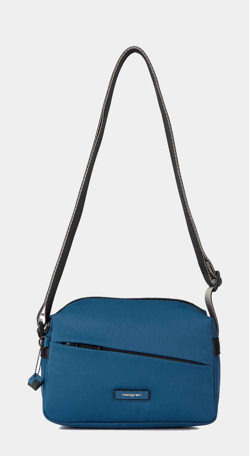 Blue Women's Hedgren Neutron Small Crossbody Bags | TZE7643JA