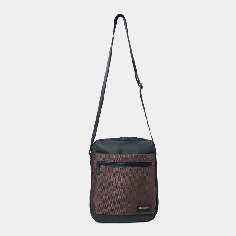 Brown Black Women's Hedgren Inc Vertical Crossbody Bags | MVD8533HF