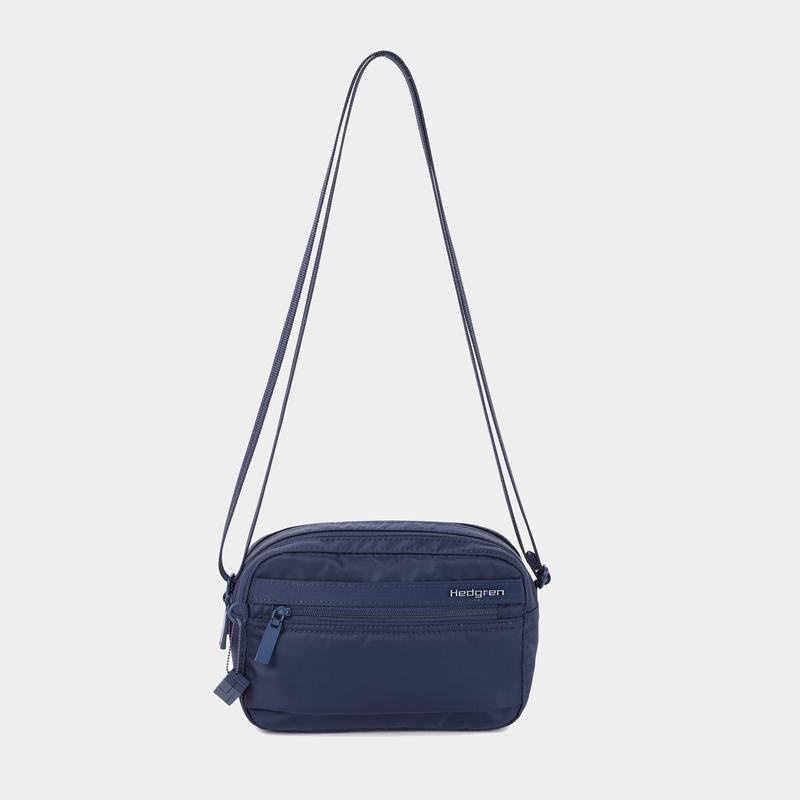 Dark Blue Women's Hedgren Maia Crossbody Bags | GCO5337EI