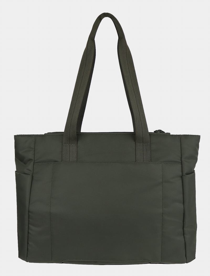 Dark Green Women's Hedgren Achiever Tote Bags | BWT4335RH