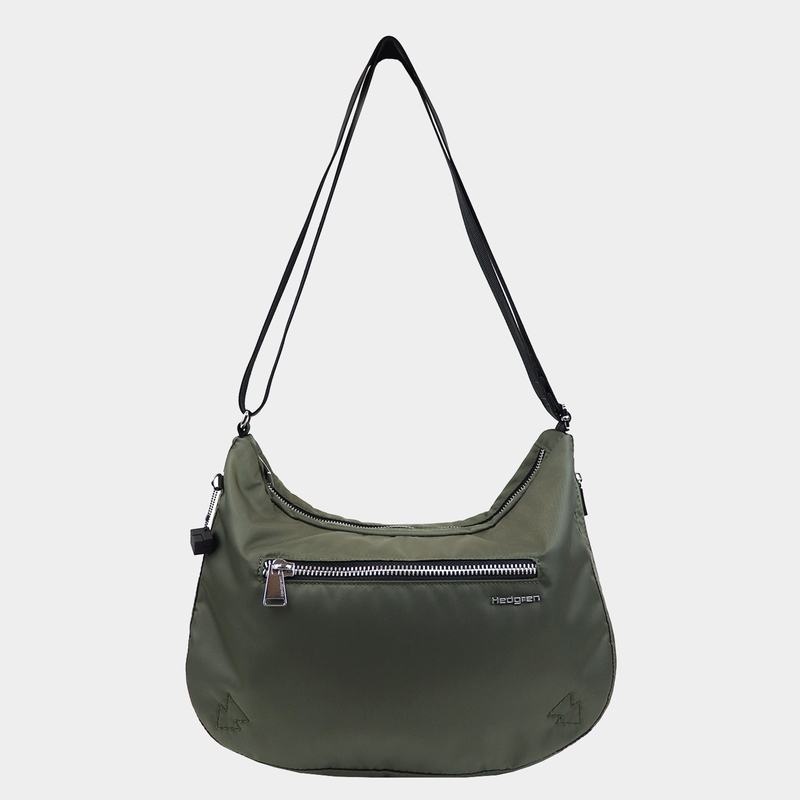 Dark Green Women's Hedgren Ann Crossbody Bags | VLB1028RE