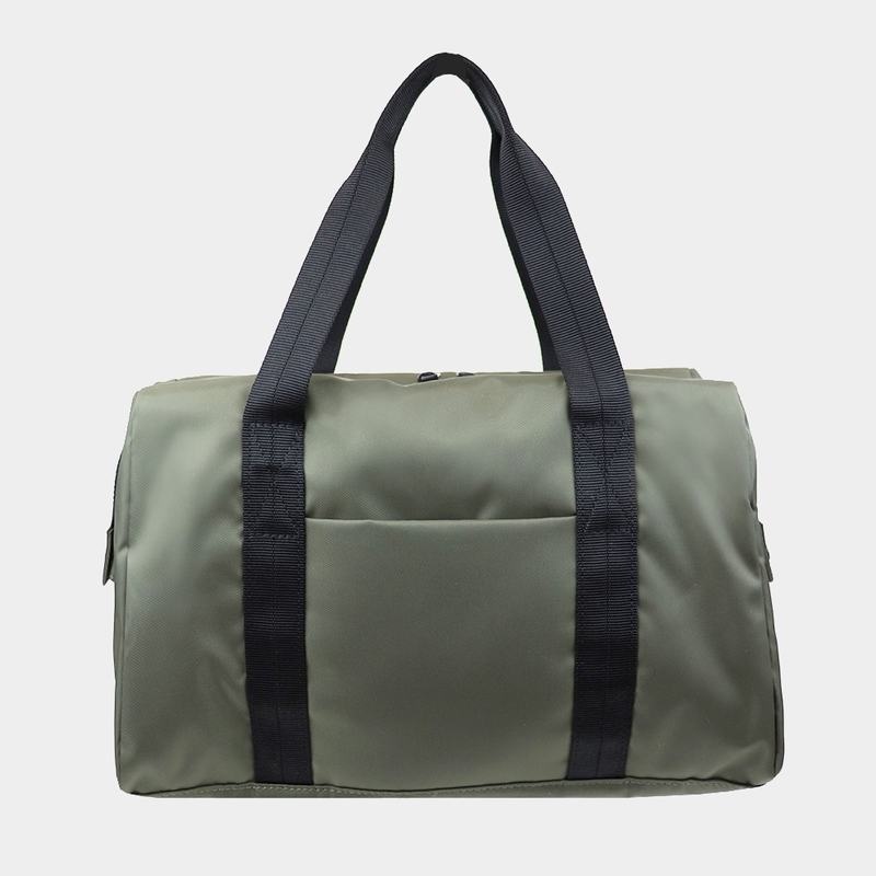 Dark Green Women's Hedgren Bound Sustainably Made Duffle Bags | VTH75MO