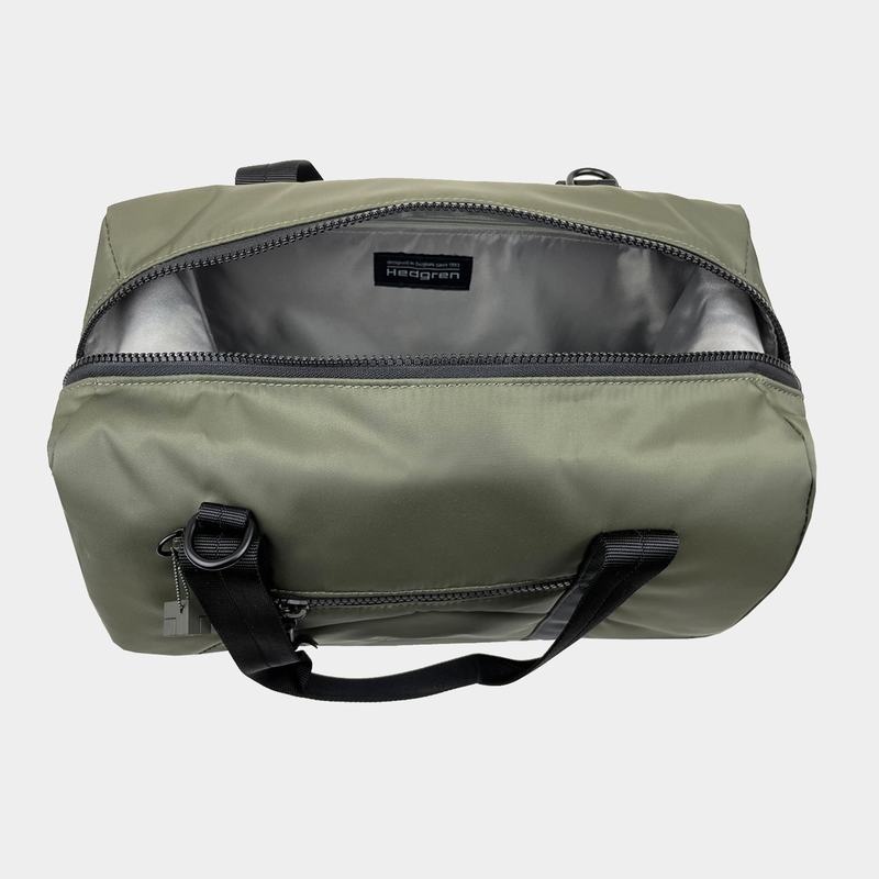 Dark Green Women's Hedgren Bound Sustainably Made Duffle Bags | VTH75MO