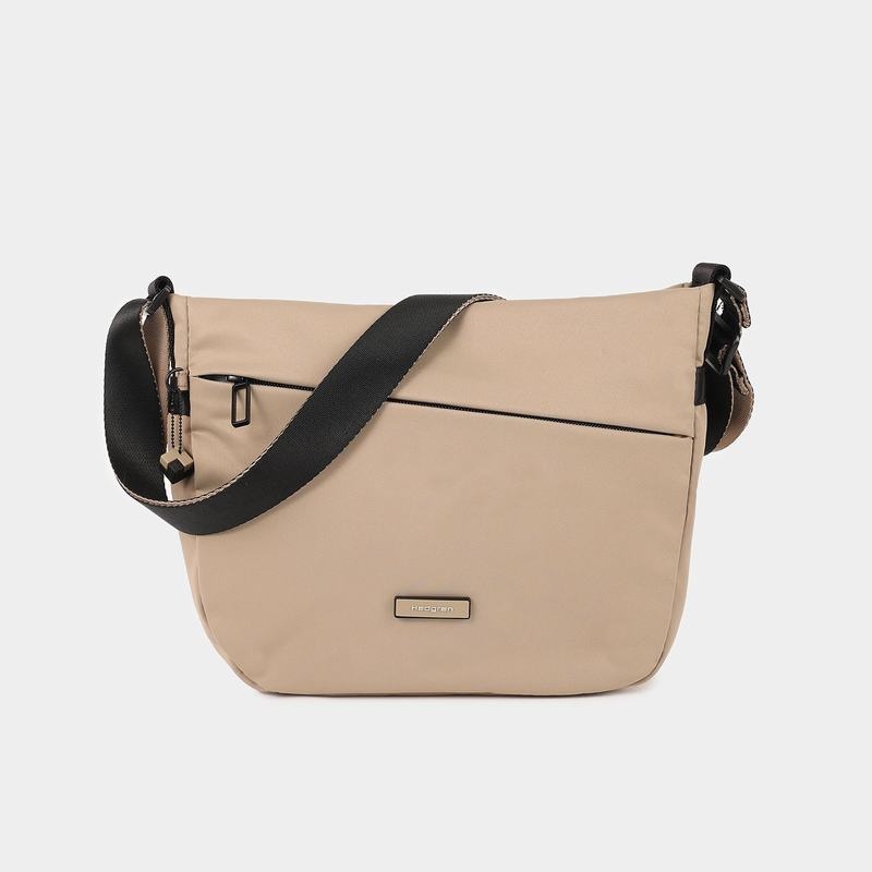 Grey Beige Women\'s Hedgren Gravity Crossbody Bags | GFB990UX