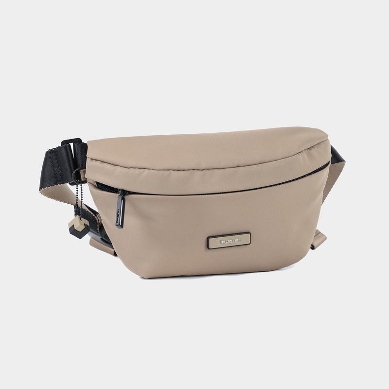 Grey Beige Women's Hedgren Halo Belt Bags | JLR2036AK