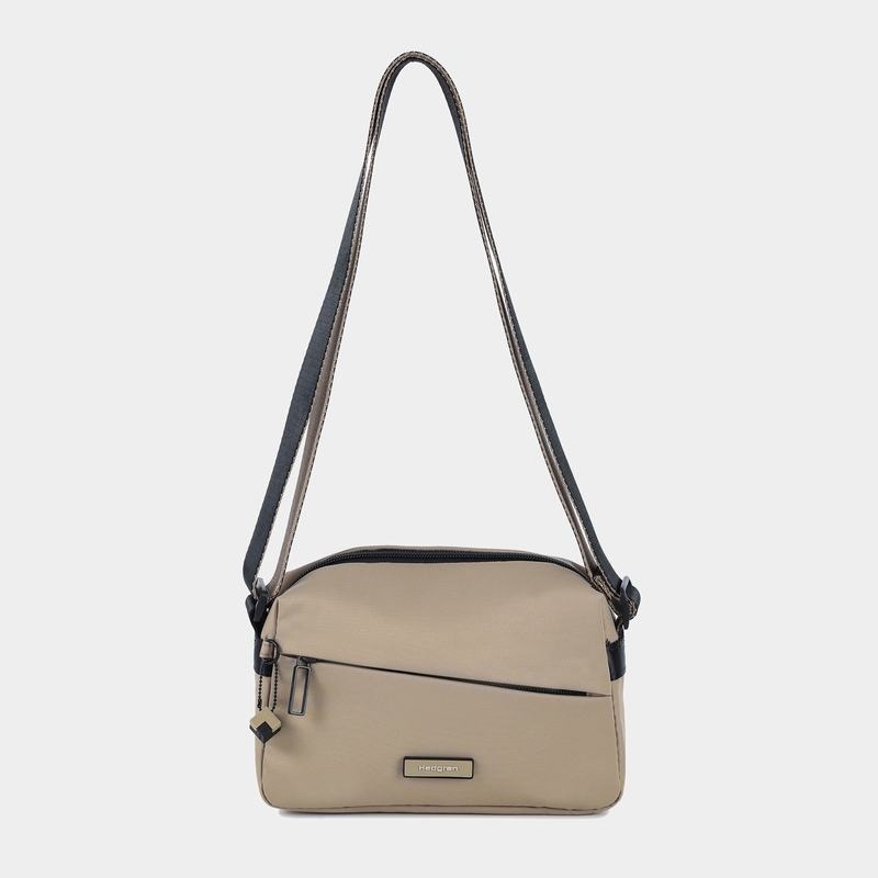 Grey Beige Women's Hedgren Neutron Small Crossbody Bags | RRG912TZ