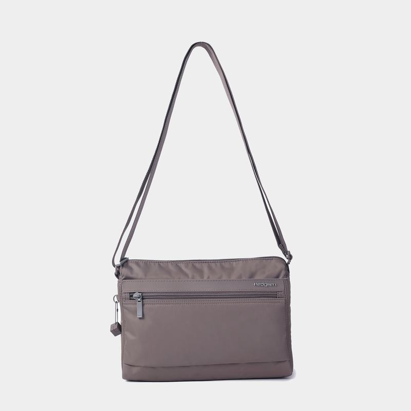 Grey Brown Women's Hedgren Eye Medium Shoulder Bags | GXI7590PF