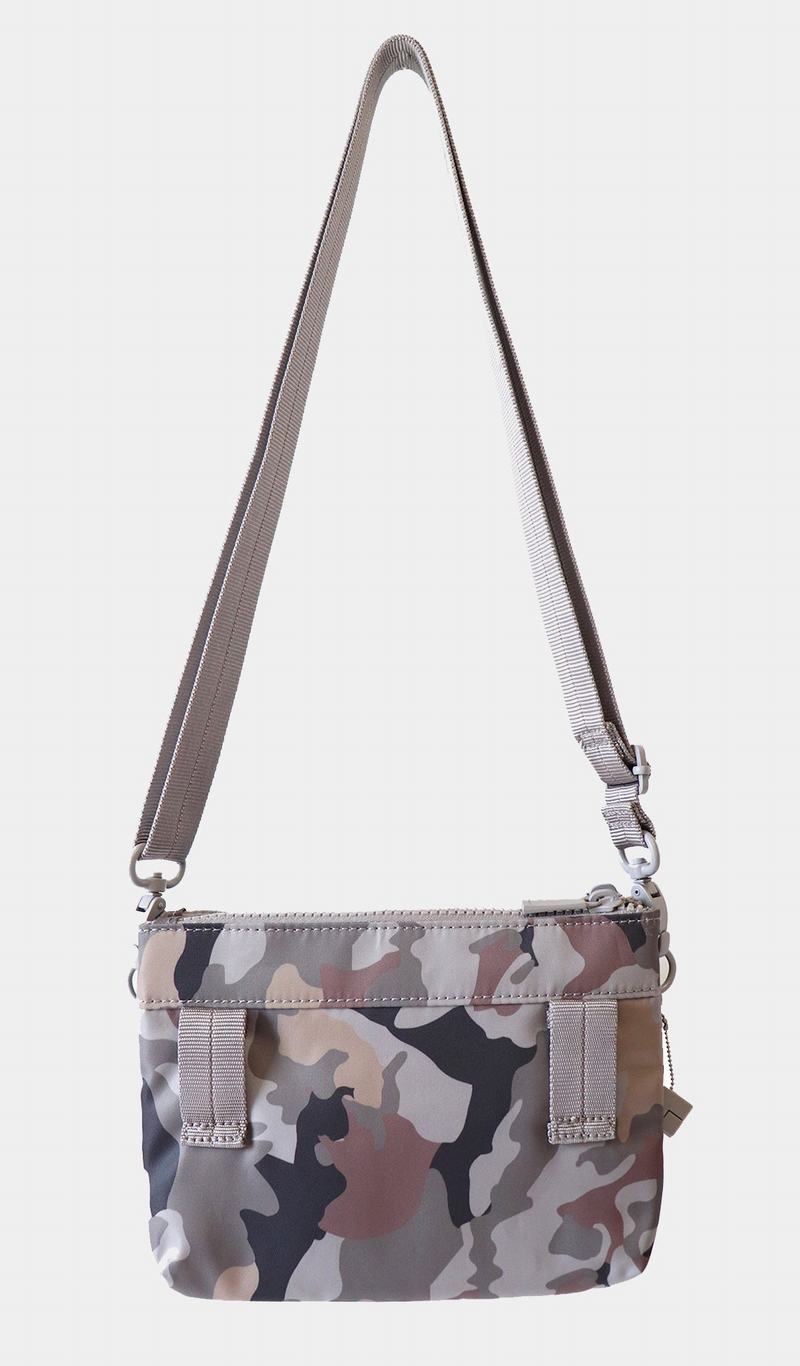 Grey Camo Women's Hedgren Rain Sustainably Made Crossbody Bags | CPB6786IE