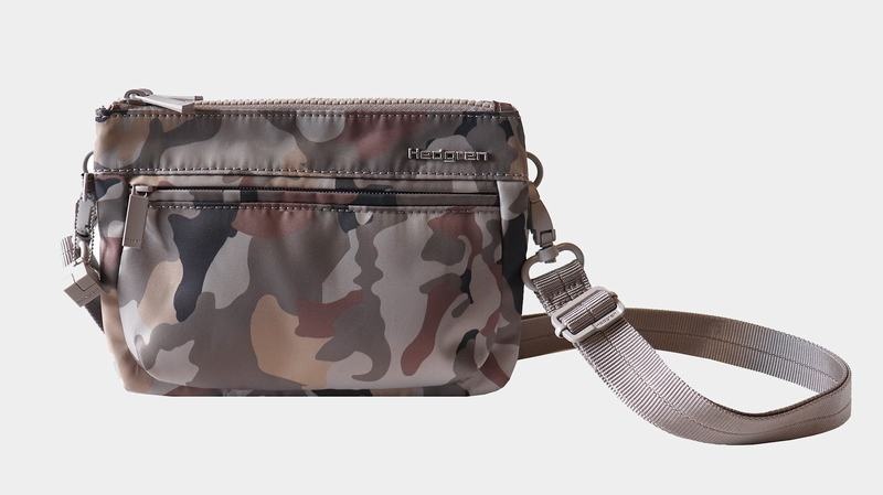 Grey Camo Women's Hedgren Rain Sustainably Made Crossbody Bags | CPB6786IE